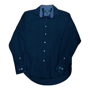 Report Collection Shirt Mens Small Black Slim Fit Stretch Long Sleeve Dress